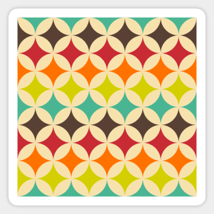 Geometric Pattern: Circle Nested: Rainbow Sticker